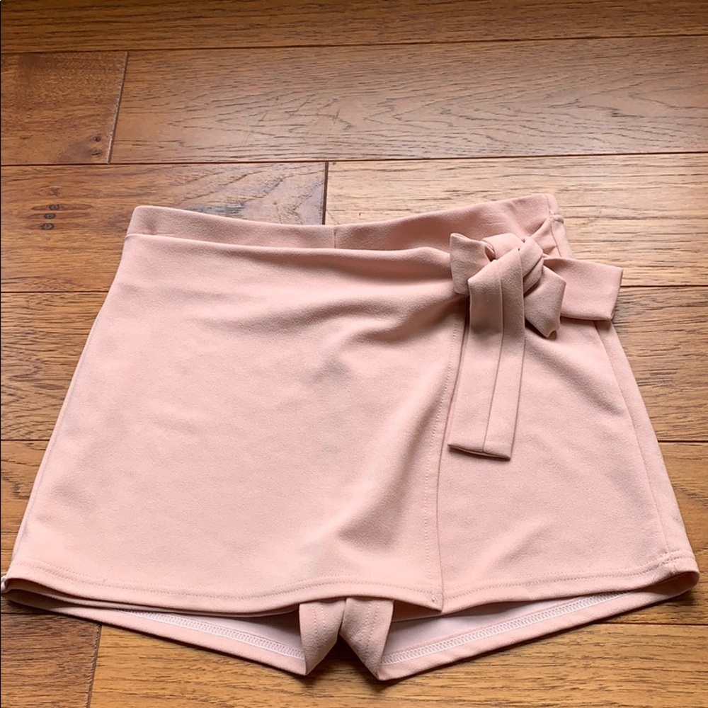 Pink tie skort